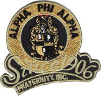 Alpha Phi Alpha Fraternity, Inc. Since 1906 Iron-On Patch [Black - 2.75"]