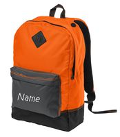 Personalized District Retro Backpack, Neon Orange with Embroidered Name