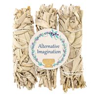 Premium California White Sage 5 Inch Medium Sized Smudge Sticks - 3 Pack. Use for Home Cleansing, and Fragrance, Meditation, Smudging Rituals. Grown and Packaged in The USA. 