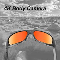 OHO 4K Ultra HD Waterproof Video Sunglasses, Sports Action Camera with Built-in 64GB Memory and Polarized UV400 Protection Safety Lenses,Unisex Sport Design