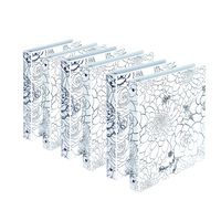 Samsill Fashion Design 3 Ring Binders, Floral Pattern Coloring Binder, 1 Inch Round Rings, Assorted Colors , Bulk Binders - 6 Pack
