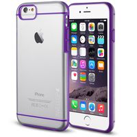INVELLOP iPhone 6S case, Purple/Clear iPhone 6 / 6S Case [Prime Series] Scratch-Resistant Clear Slim Fit Cover with Shock Absorbent TPU Hybrid Bumper Protection iPhone 6 / 6S 4.7 Case (Purple/Clear)