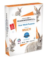 Hammermill Paper, Fore Multipurpose Paper, 8.5 x 11 Paper, Letter Size, 3 Hole, 24lb Paper, 96 Bright, 1 Ream / 500 Sheets (101287R) Acid Free Paper, White