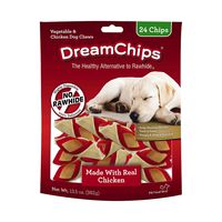 DreamBone DBC-02398 DreamChips With Real Chicken 24 Count, Rawhide-Free Chews For Dogs