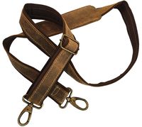 Leather Adjustable Padded Shoulder Strap with Metal Swivel Hooks for Messenger, Laptop, Camera, Duffel Bags & More