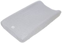 Burt's Bees Baby - Changing Pad Cover, 100% Organic Cotton Changing Pad Liner for Standard 16" x 32" Baby Changing Mats (Heather Grey Thin Stripes)