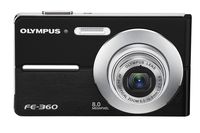 Olympus FE360 8MP Digital Camera with 3x Optical Dual Zoom (Black)