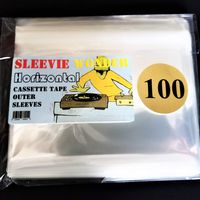 Cassette Tape Sleeves ~ Horizontal ~ (+1 Free dj Magnet) (100)