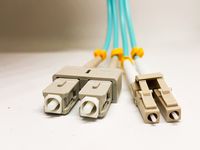 10GB Multimode LC to SC 1M OM3 Duplex Fiber Optic Patch Cable,1M OM3 50/125 OFNP Micron Fiber Patch Cable LC to SC. Multimode OM3 SFP Cable, 3MM PVC.