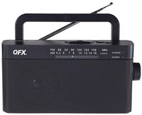 QFX R-200 Am/FM Rechargeable Tabletop Radio