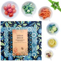 Beeswax Food Wrap, Beeswax Wrap and Silicone Stretch Lids Urban Green, Bees Wax Wrap, Bees Wrap, Reusable Food Wrap, Plastic Wrap Alternatives, Zero Waste Product (Urban Green 9 Pack)