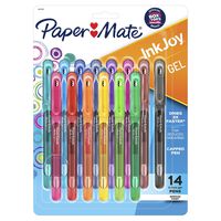 Paper Mate InkJoy Gel Pens Medium Point (0.7mm) Capped, 14 Count, Assorted Colors (2023009)