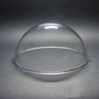 CATLAB Acrylic Dome with Flange Clear Plastic Hemisphere - Multi Use Bubble Pet Dog Fence Window Sphere CCTV Dome Acrylic Camera Perspex Display Transparent Cover Floating Fish Dome (7.2 inch / 180mm)