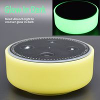 Silicone Case for Amazon Echo Dot by Auchee - Glow In Dark Night Light Dress Up Macaroon Cover Case fits Echo Dot 2nd Generation only (Noctilucent Macaroon Yellow)