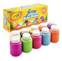 Crayola Washable Kids Paint Set in Neon, 2oz Bottles, 10 Count
