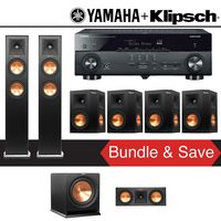 Klipsch RP-250F 7.1-Ch Reference Premiere Home Theater System with Yamaha AVENTAGE RX-A670BL 7.2-Ch 4K Network AV Receiver