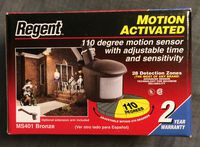 Regent Motion Activated 110 Degree Motion Sensor with time and sensitivity adjustments (Bronze)