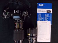 RICOH KR-30SP 35MM Film Camera with 2 MACRO ZOOM 80-200MM & 35-70MM LENS,1985 MADE IN JAPAN