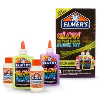 Elmer's Glow In The Dark Slime Kit | Slime Supplies Include Elmer'S Glow In The Dark Glue, Elmer'S Magical Liquid Slime Activator, 4 Piece Kit