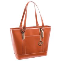 McKlein, M Series, Arya, Top Grain Cowhide Leather, Leather Ladies' Tote with Tablet Pocket, Brown (97714)