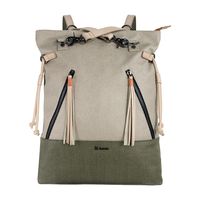 Sherpani Tempest Convertible Tote Bag, and Backpack for Women, with 15 Inch Laptop Compatible (Natural/Moss)