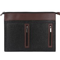 Vangoddy 17 Inch Exo Woolen Felt Slim Compact Laptop Carrying Sleeve Brown Trim for Dell Inspiron 15 7000 15.6 inch, Alcatel TCL Xess 17.3 inch Tablet Laptop