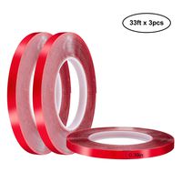 Jackwood 33 Feet Acrylic Double Sided Heavy Duty Mounting Tape (Pack of 3) Weatherproof for Outdoor & Indoor, Holds Heavy Stuff in Cold & Hot Condition, Removable & Residue-Free (0.39inch)