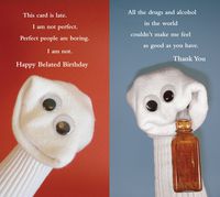 Quiplip Sock Em's Birthday + Thank 6) Greeting Cards