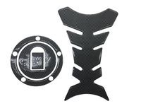 Carbon Look Firber Motor Gas Cap Tank Pad Sticker For Kawasaki Zx6r 9r 10r 636 Zrx1200 Zzr600