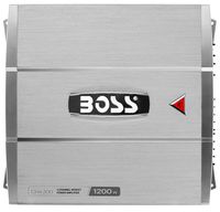 BOSS Audio Systems CH4300 CHAOS 1200-Watt Full Range, Class AB 2 to 8 Ohm Stable 4 Channel Amplifier with Remote Subwoofer Level Control