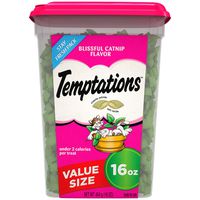 TEMPTATIONS Classic Cat Treats, Blissful Catnip Flavor, 16 oz. Tub