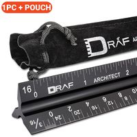 12-Inch Architectural Scale Ruler (Imperial) | Laser-Etched Aluminum Triangular Drafting Tool for Blueprints