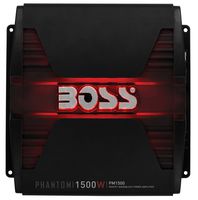 BOSS Audio Systems PM1500 - Phantom 1500 Watt, 2 4 Ohm Stable Class AB, Monoblock, Mosfet Car Amplifier with Remote Subwoofer Control