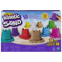 Kinetic Sand, Castle Containers 10-Color Pack for Kids Aged 3 and Up, Multicolor