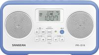 Sangean PR-D19BU FM Stereo/AM Digital Tuning Portable Radio with Protective Bumper (White/Blue)