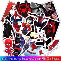 Spiderman Stickers 52pcs Car Laptop Helmet Luggage Vintage Skateboard Wall Decor Gift for Kids (C52-78)