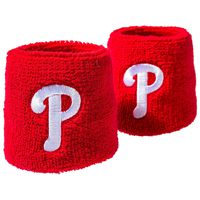 Franklin Sports Philadelphia Philies MLB Baseball Wristbands - MLB Team Logo Sweatbands - Great for Costumes + Uniforms -Pair
