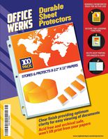 Clear Sheet Protectors, 8.5" x 11", 100 Pack, Durable, Top Load,Reinforced Holes, Acid-Free/Archival Safe