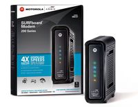 ARRIS SURFboard SB6121 4x4 DOCSIS 3.0 Cable Modem -Retail Packaging-Black