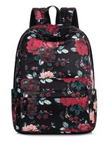 Leaper Vintage Floral School Backpack for Girls Large College Bags Daypack Red
