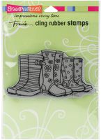 Stampendous Cling Stamp, Puddle Boots