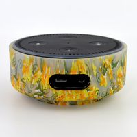 Silicone Case for Amazon Echo Dot by Auchee - Stylish Dress Up Cover Case fits Echo Dot 2nd Generation only (Yellow Daisy)