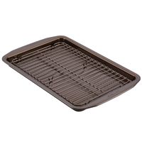 Circulon 47186 Nonstick Bakeware Set with Nonstick Cookie Sheet / Baking Sheet and Cooling Rack - 2 Piece, Chocolate Brown