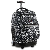 J World New York Sundance Laptop Rolling Backpack, Script, One Size