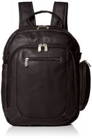 Piel Leather Laptop Backpack/Shoulder Bag, Black