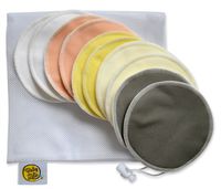 Organic Bamboo Nursing Pads (10 Pack) with Laundry Bag by Baby Zelis - Ultra Soft, Reusable, Hypoallergenic, Washable Breast Pads in Gift-Ready Packaging