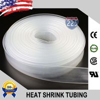100 FT 3/4" 19mm Polyolefin Clear Heat Shrink Tubing 2:1 Ratio