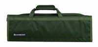 Messermeister 8-Pocket Heavy Duty Nylon Padded Knife Roll, Luggage Grade and Water Resistant, Olive