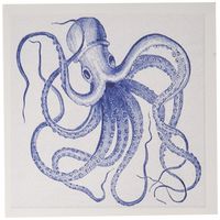 3dRose print of famous kraken octopus in blue - Greeting Cards, 6 x 6 inches, set of 12 (gc_183699_2)