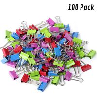 Mr. Pen- Binder Clips, Small Binder Clips, Pack of 100 Clips, Binder Clips Small, Paper Clips, Office Supplies, Colored Binder Clips, Paper Clamps, Office Clips, Mini Clips, Clips for Paper